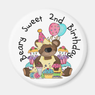 Imán Beary Sweet 2º cumpleaños camisetas y regalos