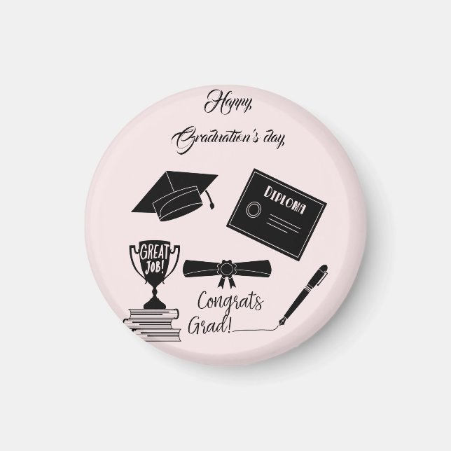 Imán Beatiful Happy Graduals Day (Frente)