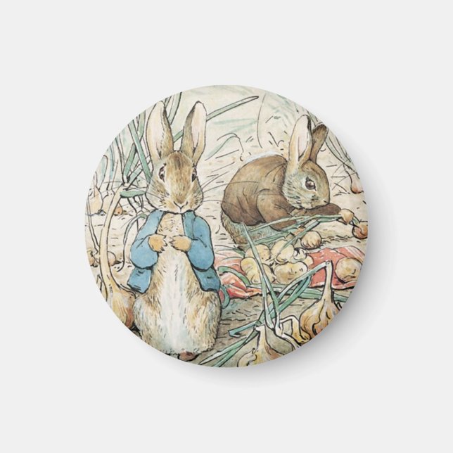 Imán Beatrix Potter Peter Rabbit Y Benjamin Bunny (Frente)