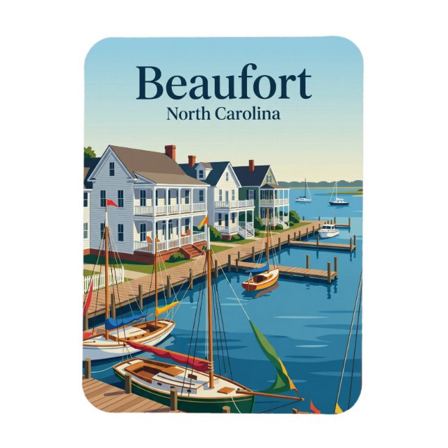 Imán Beaufort Carolina del Norte (Vertical)