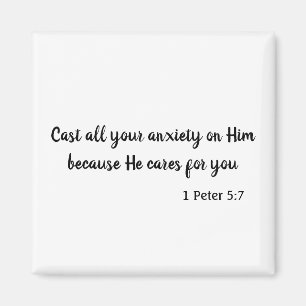 Imán Beautiful Bible Verse about Peace Black and White