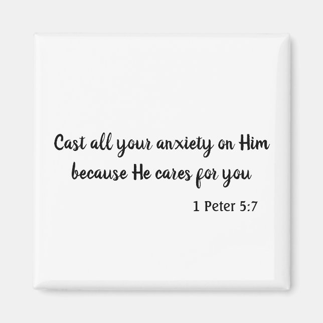 Imán Beautiful Bible Verse about Peace Black and White (Frente)