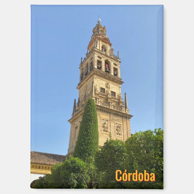 Imán Beautiful city Cordoba in Spain, travel (Anverso)