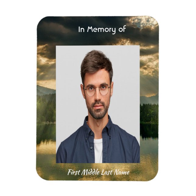 Imán Beautiful Sky Sun Scripture Memorial Keepsake  (Vertical)