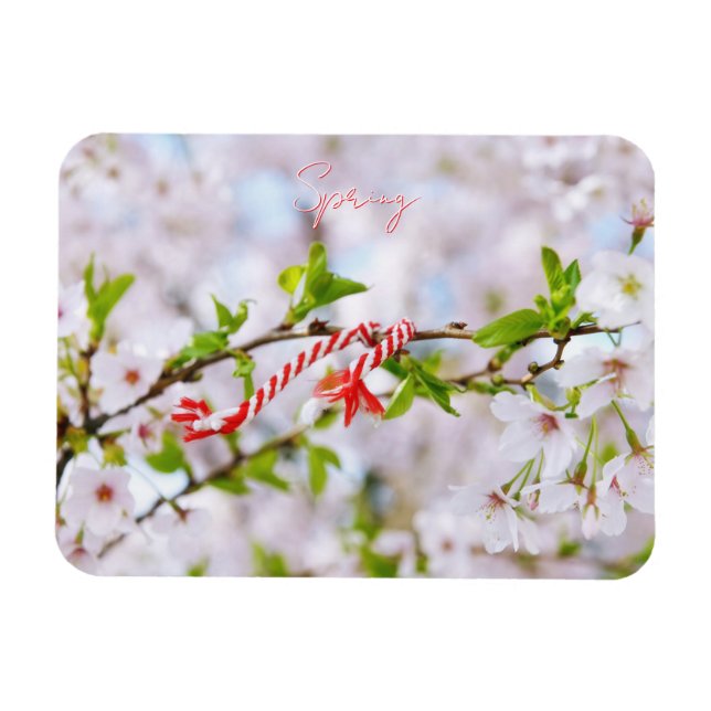 Imán Beautiful spring greeting (Horizontal)