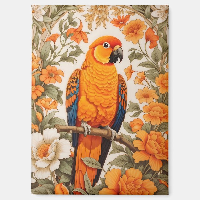 Imán Beautiful Sun Conure William Morris Inspired (Anverso)