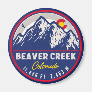 Imán Beaver Creek Colorado Retro Sunset Souvenirs