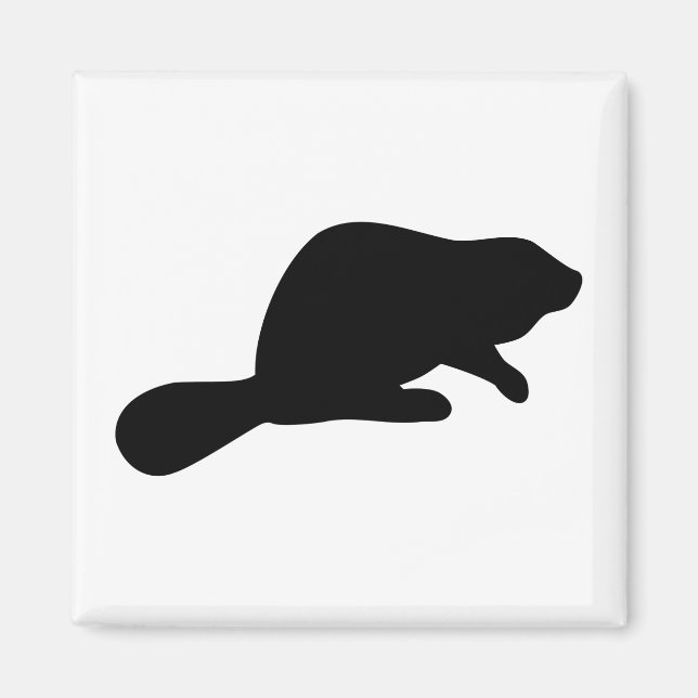Imán Beaver Silhouette (Frente)