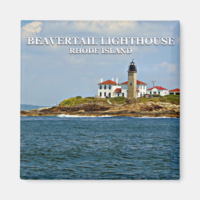 Imán Beavertail Light, Rhode Island Magnet (Frente)