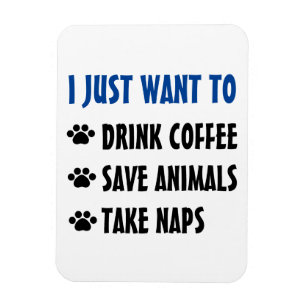 Imán Beba café, salva animales, toma siestas