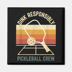 Imán Beba responsablemente retro pickleball vintage tri