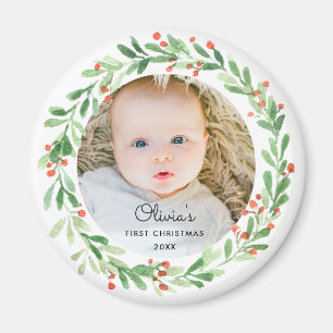 Imán Bebé 1.ᵉʳ Navidades Fotos Magnet