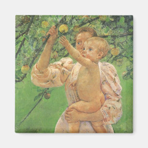Imán Bebé alcanzando una manzana de Mary Cassatt