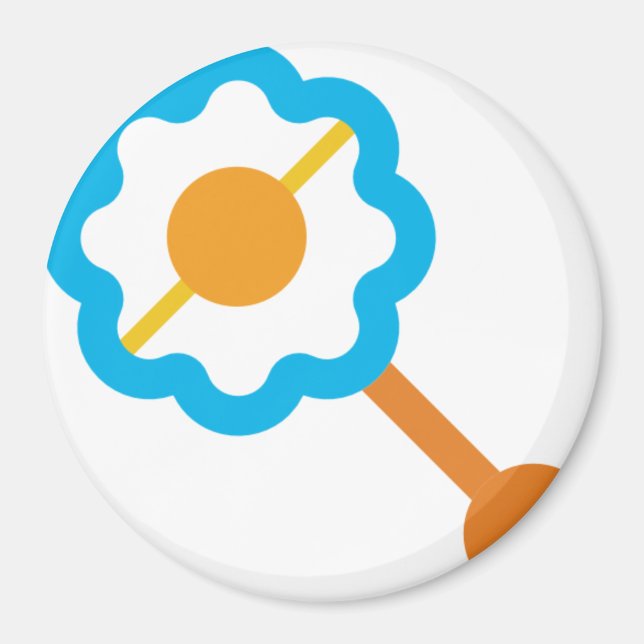 Imán bebé azul rattle (Frente)
