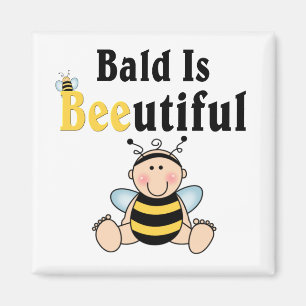 Imán Bebé Bumble Bee Calvo es hermoso