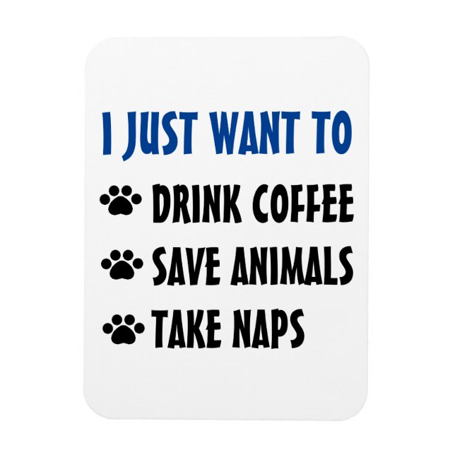 Imán Bebe café, salva animales, toma siestas (Vertical)