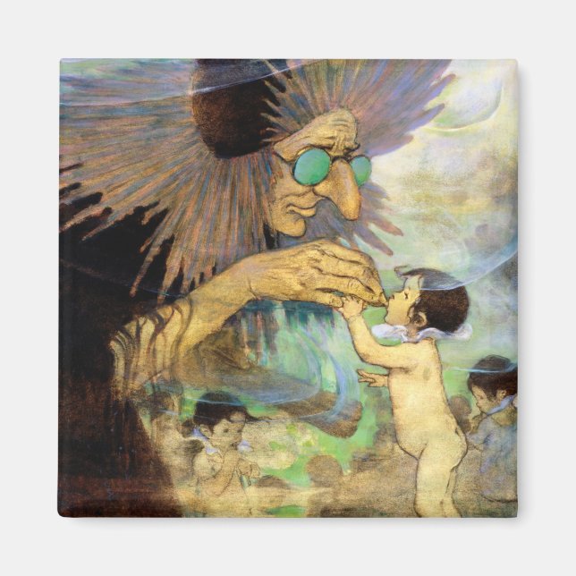Imán Bebé de agua y hadas, Jessie Willcox Smith (Frente)