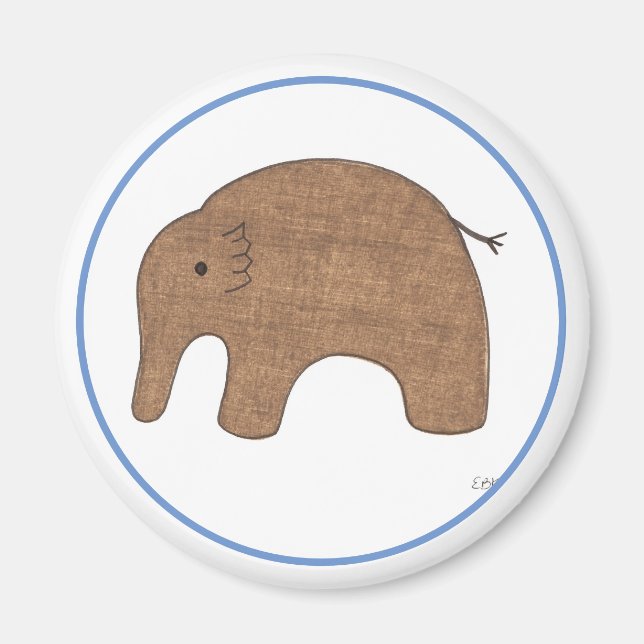 Imán Bebé dulce Elephant Art Magnet-Erin Brie Art Magne (Frente)