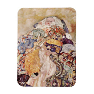 Imán Bebé en edredón brillantemente coloreado