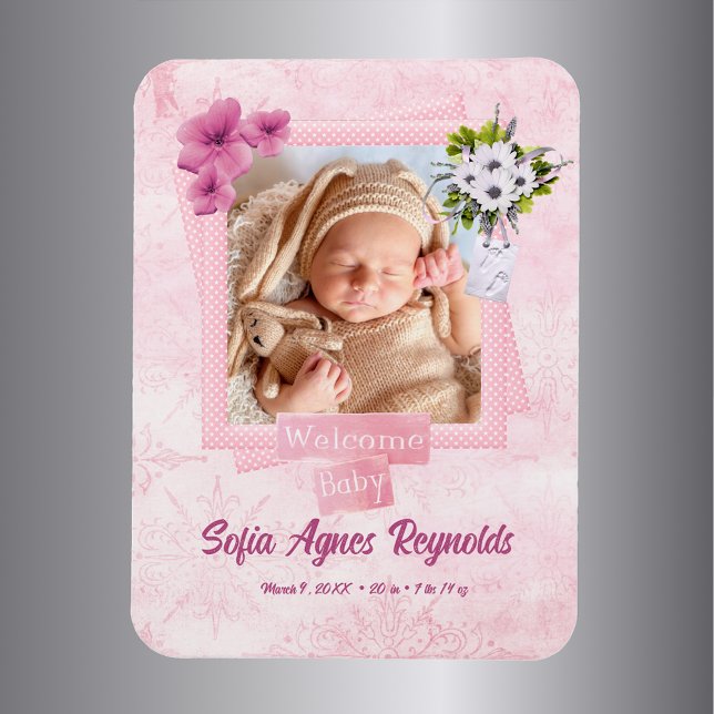 Imán Bebé estilo Shabby rosa (Subido por el creador)
