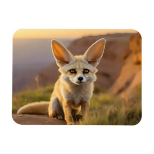 Imán Bebé Fennec fox en el acantilado