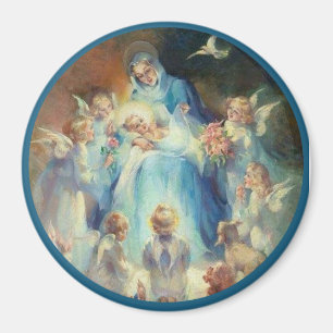 Imán Bebé inmaculado Jesús de los ángeles del Virgen