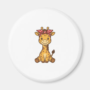 Imán Bebé jirafa linda con diseño vectorial vintage de