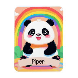 Imán Bebé lindo Panda Rainbow