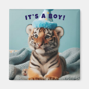 Imán Bebé lindo revelar niño tigre azul bebé