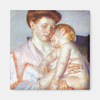 Imán Bebé somnoliento. 1910, Mary Cassatt