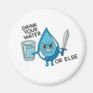 Imán bebe tu agua chiste divertido gota animación carto