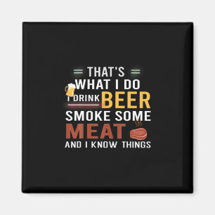 Imán Bebedor de Cerveza Bebo Cerveza Fumo Algo de Carne
