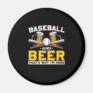 Imán Bebedor de cerveza béisbol humor de cerveza cumple