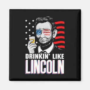Imán Beber Como Lincoln 4 De Julio Hombres Abraham Meri
