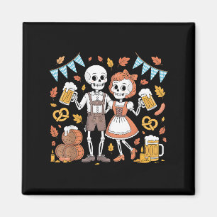 Imán Beber esqueletos de Halloween Costume Gracioso Tee