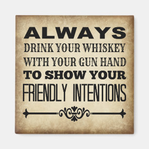 Imán Beber Whiskey