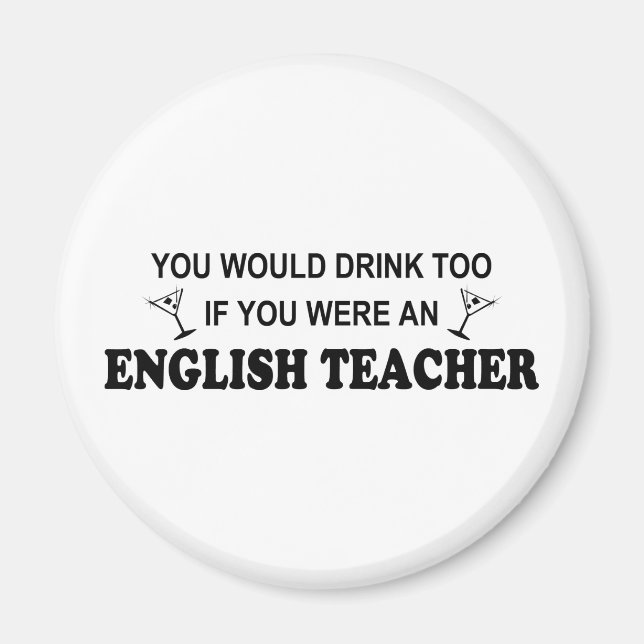 Imán Bebida también - profesor de inglés (Frente)