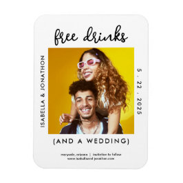 Imán Bebidas gratis Divertidas Guardar la tarjeta fotog