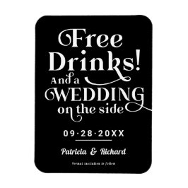 Imán Bebidas Gratis Divertido Casual Boda Guardar la Fe