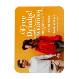 Imán Bebidas Gratuitas Boda Casual Salven La Fecha