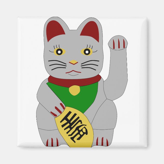 Imán Beckoning Cat Lucky (Frente)