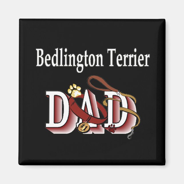 Imán bedlington terrier dad papá Magnet (Frente)