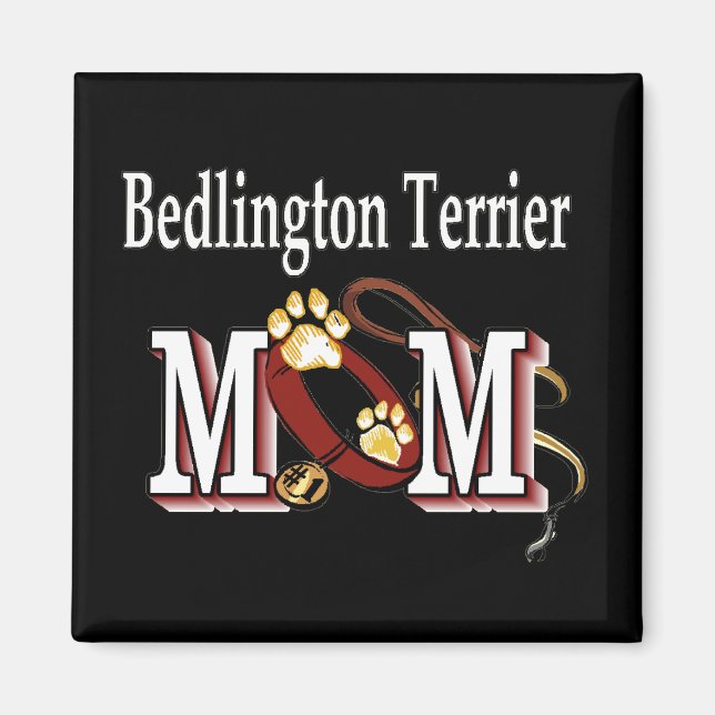 Imán Bedlington Terrier Dog MOM (Frente)