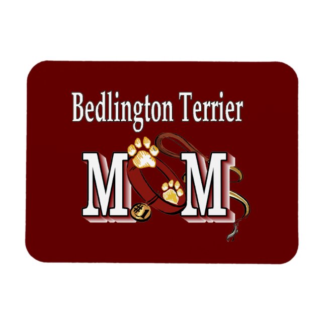 Imán Bedlington Terrier Dog MOM (Horizontal)