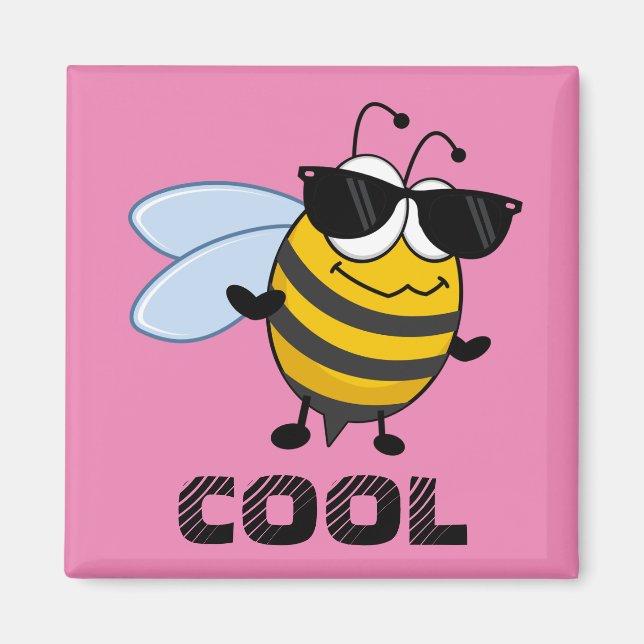 Imán Bee Guay | Funny Trendy Bee Personalizada (Frente)