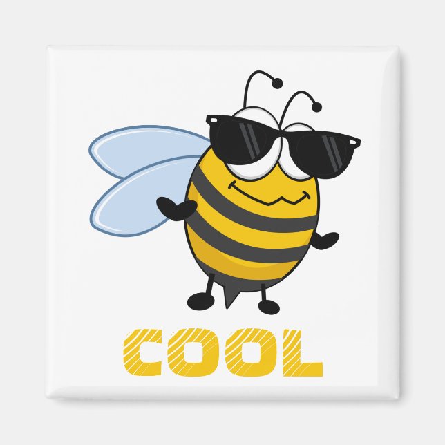 Imán Bee Guay | Funny Trendy Bee Personalizada (Frente)