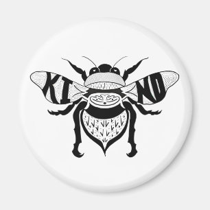 Imán Bee Kind Circle Refrigerator Magnet