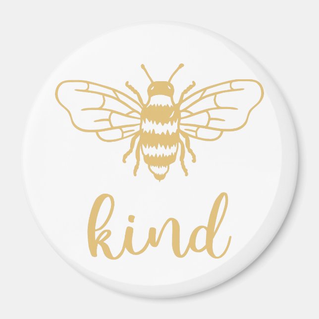 Imán Bee Kind Gold (Frente)