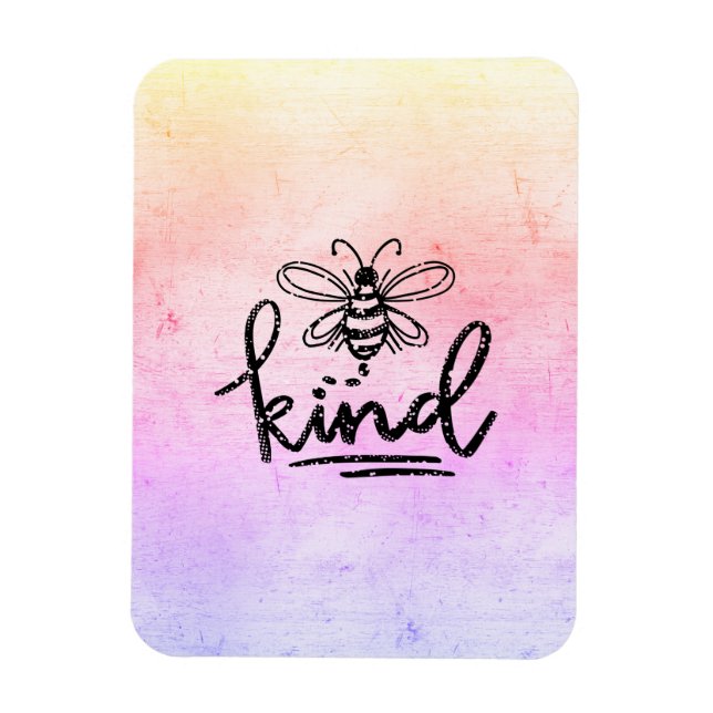 Imán Bee Kind Rainbow Ombre (Vertical)