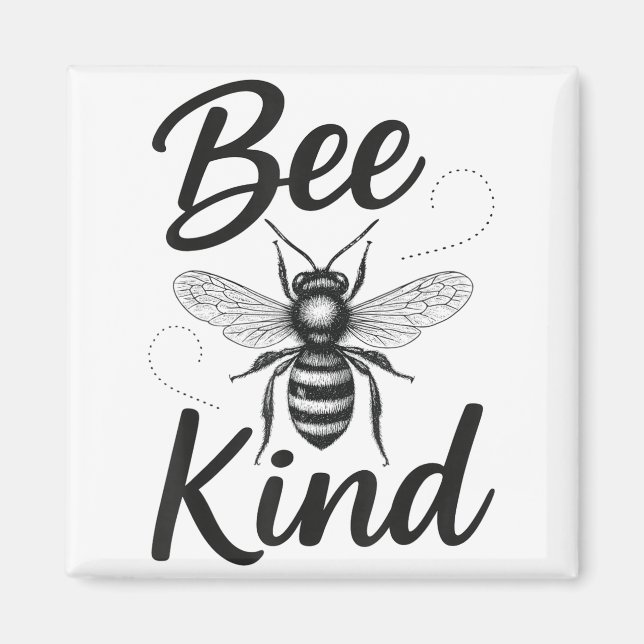 Imán Bee Kind Sitive Quote Cute Funny Design For Kids  (Frente)